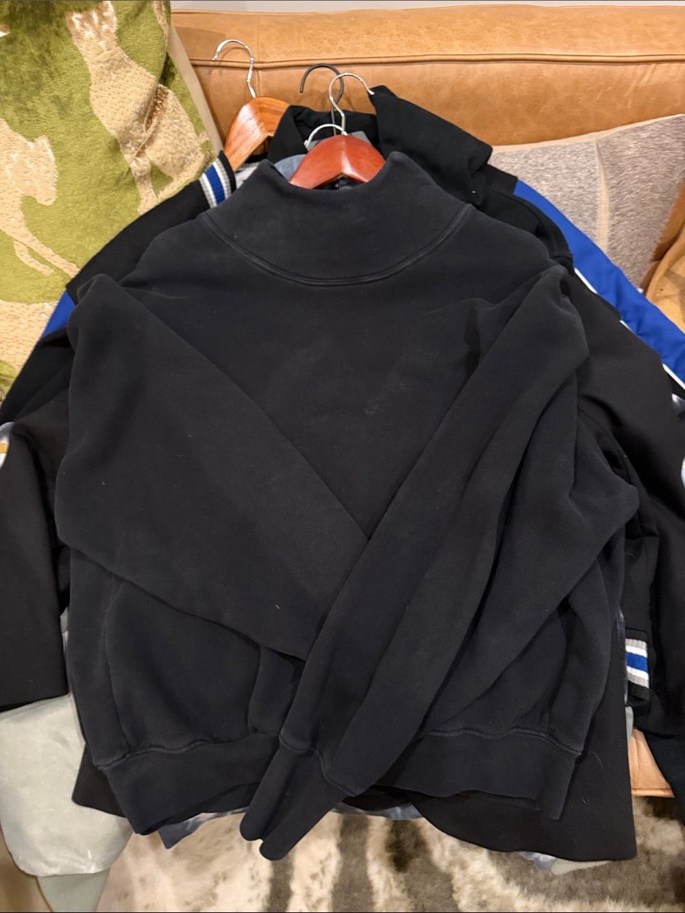 Joah Brown Black High Neck Sweater
